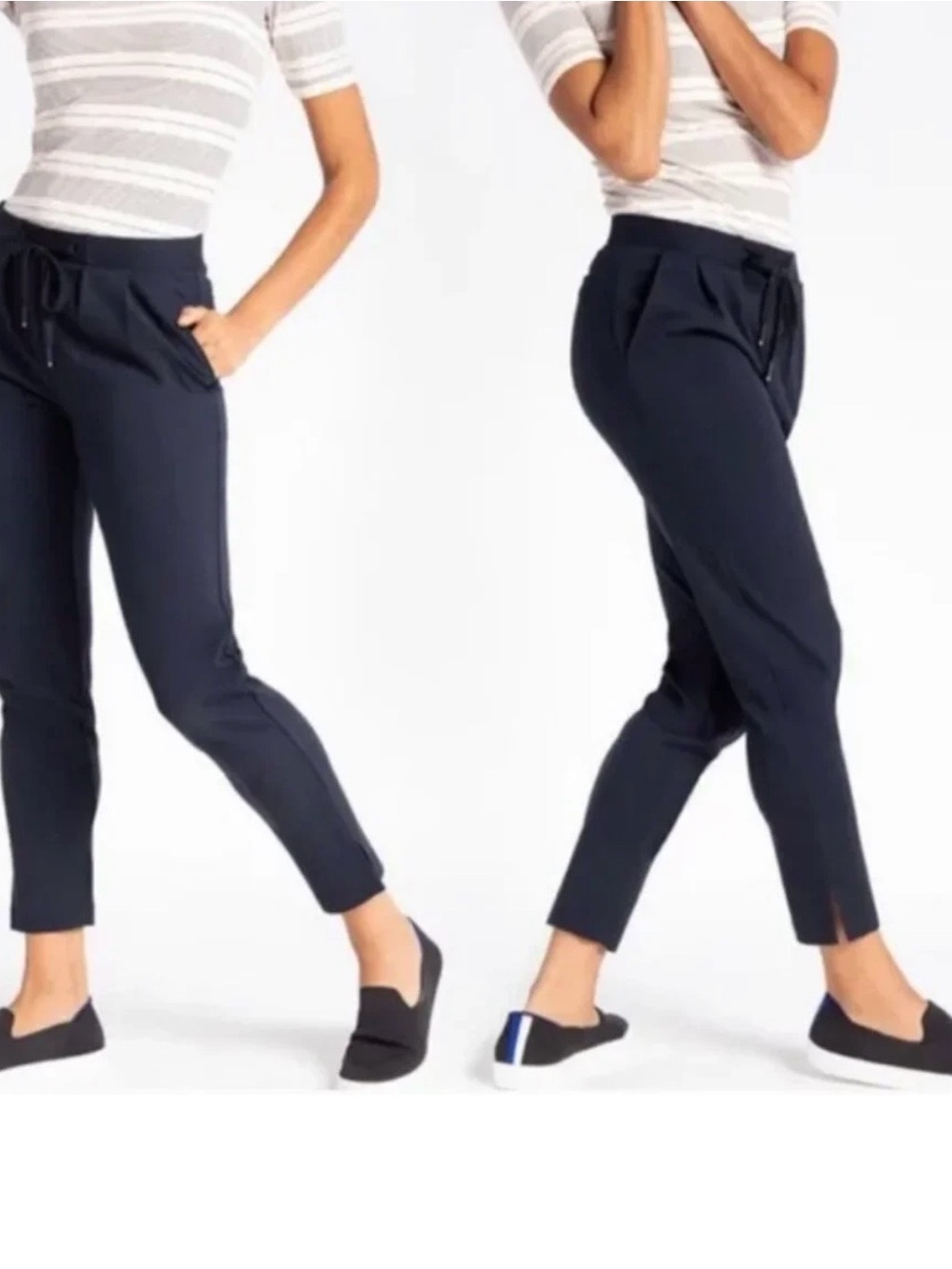 Betabrand Skinny Leg SoHo Joggers (Navy) M Petite